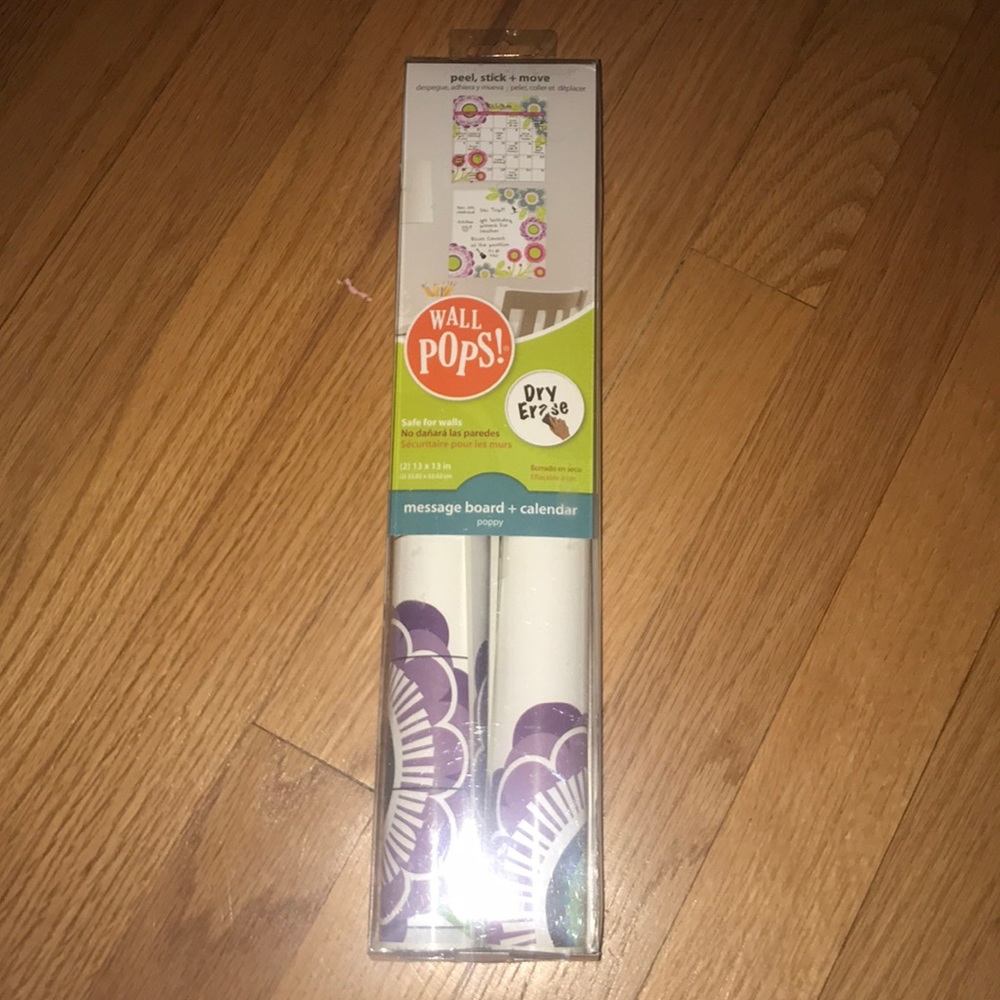 Dry Erase “Wall Pops” adhesive sheets